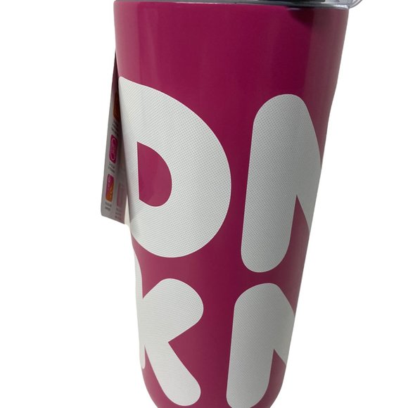 Dunkin Pink Stainless Sipper Tumbler with Straw - Picture 3 of 8